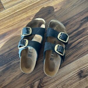 Birkenstock Women's Arizona Big Buckle Nubuck Sandals